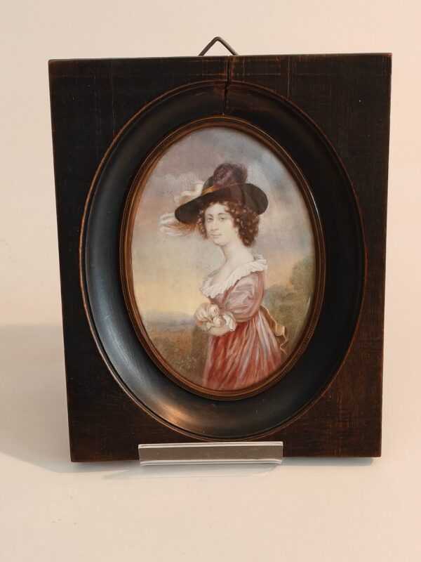 miniaturportrait-dame-aquarell-empire-stil-fruhes-19 Miniaturportrait Dame – Aquarell – Empire-Stil – frühes 19.