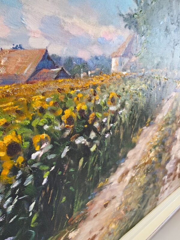 Ölgemälde Wolfgang Lämmle – Sommerlandschaft im Périgord – Detail 2