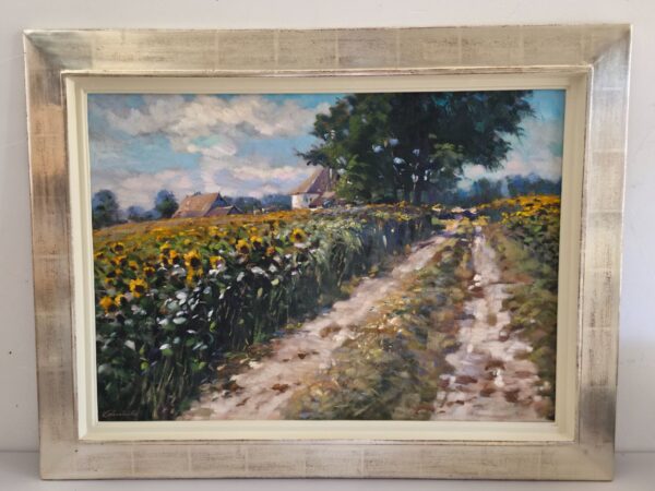 Ölgemälde Wolfgang Lämmle – Sommerlandschaft im Périgord