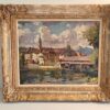 Original Gemälde Hans Grütter – Olten mit Holzbrücke – 1959