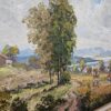 Original Ölgemälde Heuernte – Randolf Wehn – Chiemsee – 1950 – Detail 3