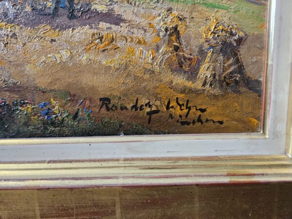 Original Ölgemälde Heuernte – Randolf Wehn – Chiemsee – 1950 – Detail 4
