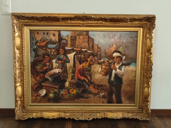 Original Ölgemälde Nino Salvadori – Scugnizzi – 130x100cm