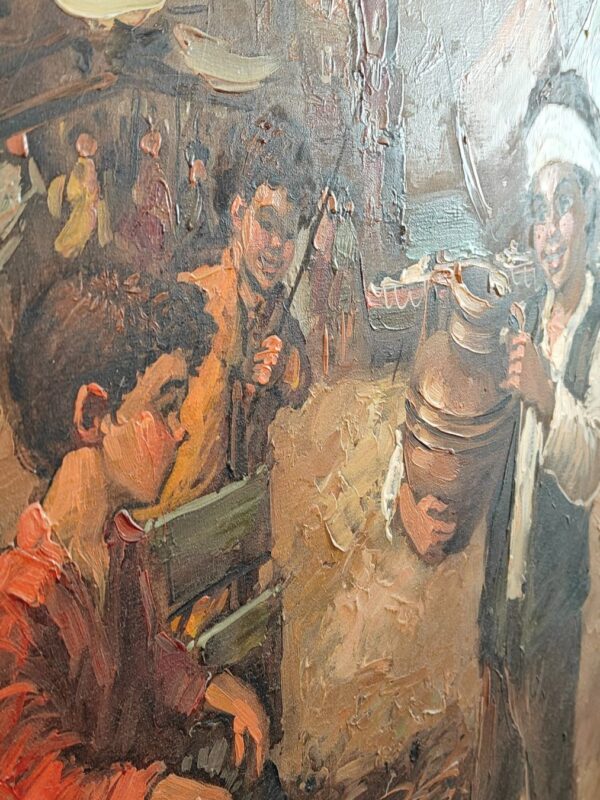 Original Ölgemälde Nino Salvadori – Scugnizzi – 130x100cm – Detail 6