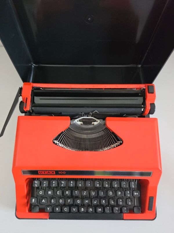 Vintage Schreibmaschine Utax 100 – Orange – 1970er – Detail 5