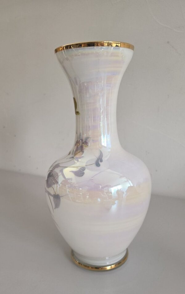 Vintage Vase Opalglas irisierend – Opalina Fiorentina – Detail 3