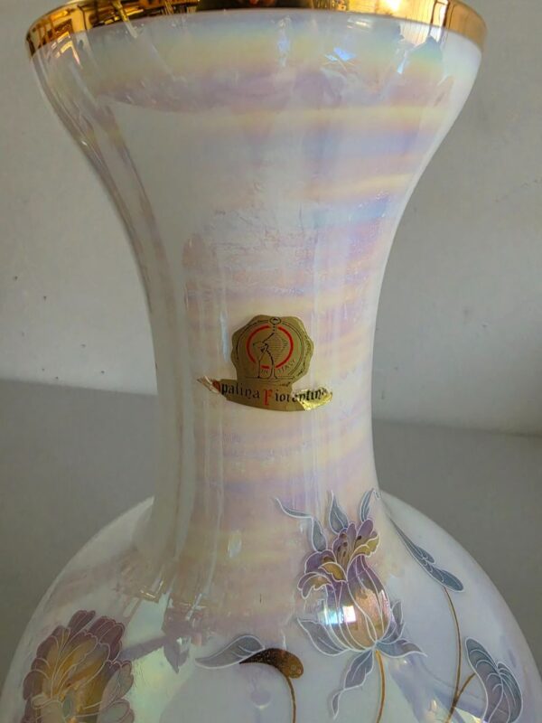 Vintage Vase Opalglas irisierend – Opalina Fiorentina – Detail 6