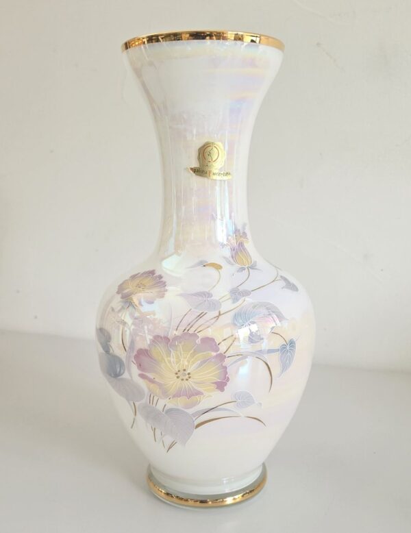 Vintage Vase Opalglas irisierend – Opalina Fiorentina – Detail 2