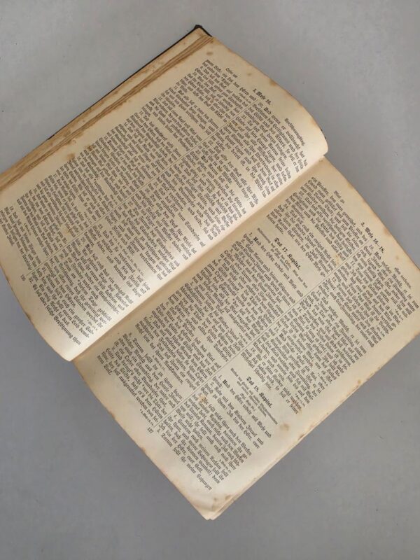 Antike Bibel 1905 Antike Bibel 1905 – Frakturschrift – Leder geprägt – Detail 5