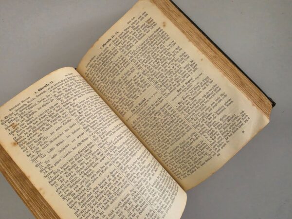 Antike Bibel 1905 Antike Bibel 1905 – Frakturschrift – Leder geprägt – Detail 6
