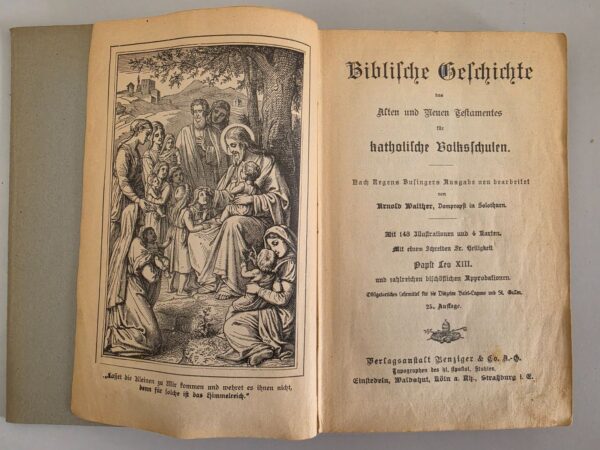 Antike Kinderbibel 1923 – Biblische Geschichte – Schuster – Detail 2