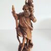 Geschnitzte Holzfigur – Heiliger Christophorus mit Jesuskind