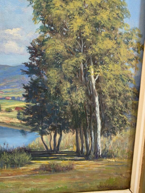 Ölgemälde Katzensee Ölgemälde Katzensee – G. Rosenberger 1960 – Vintage – Detail 2