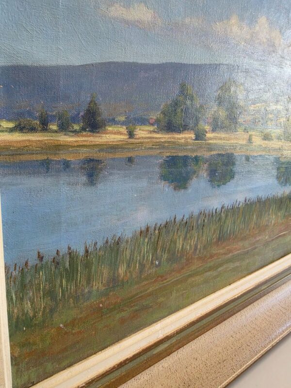 Ölgemälde Katzensee Ölgemälde Katzensee – G. Rosenberger 1960 – Vintage – Detail 3