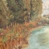 Alpenlandschaft Wyttenbach Original Alpenlandschaft Gemälde – Adolf Wyttenbach 1895 – Detail 2