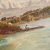 Alpenlandschaft Wyttenbach Original Alpenlandschaft Gemälde – Adolf Wyttenbach 1895 – Detail 3