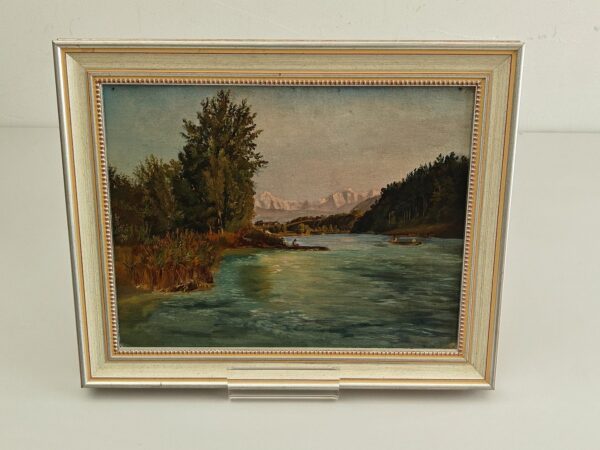 Alpenlandschaft Wyttenbach Original Alpenlandschaft Gemälde – Adolf Wyttenbach 1895