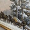 Detail: Pferdebeine und Schnee in pastoser Malweise