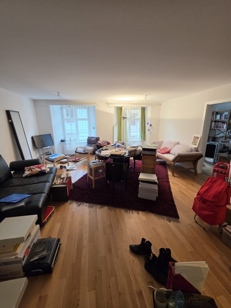 Wohnungsräumung in Laufenburg: Wohnzimmer vor der Räumung
